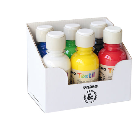 Box 6 Colori Assortiti 125Ml Per Tessuti Primo