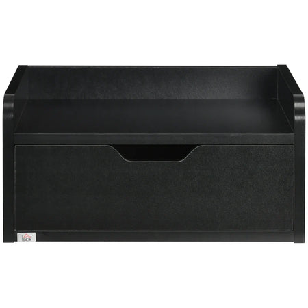 Set 2 Comodini Sospesi in Truciolato Nero per Camera da Letto e Soggiorno, 40x30x19.5 cm, Nero MG6831-629V00BKMG6