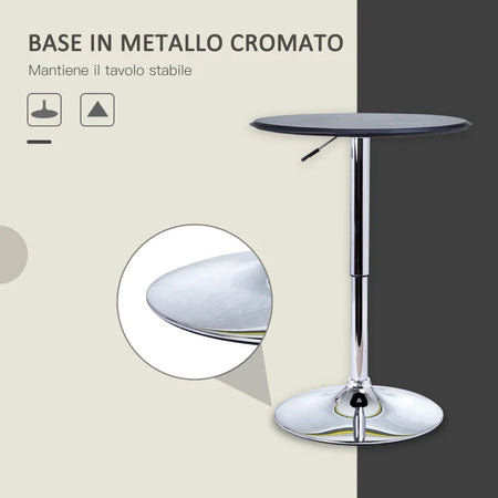 Tavolino br Tavolo Rotondo  63x67-93cm JK902-0071LK9 , soggiorno salotto bar pub longe bar basso nero bianco marrone grgio design moderno sala moderno alto divano