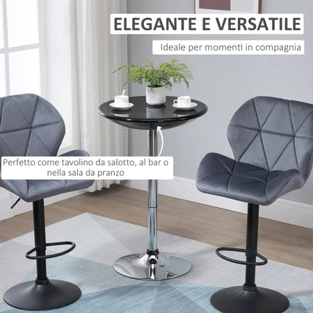 Tavolo da Bar 61x76-98cm Nero KL5835-505BKKL5 , soggiorno salotto bar pub longe bar basso nero bianco marrone grgio design moderno sala moderno alto divano rotondo