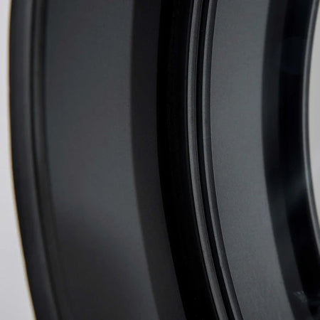 Specchio da Parete Rotondo da Ø61cm con Cassetto e Cornice in Metallo Nero UJ6830-474UJ6