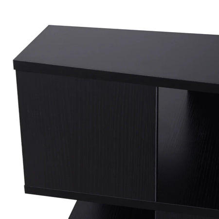 Tavolino basso Caffè in Legno Salvaspazio Nero 40x41x43 KJ5833-619BKKJ5 , soggiorno salotto basso nero bianco marrone grgio design moderno sala moderno alto divano camera legno vetro rotondo