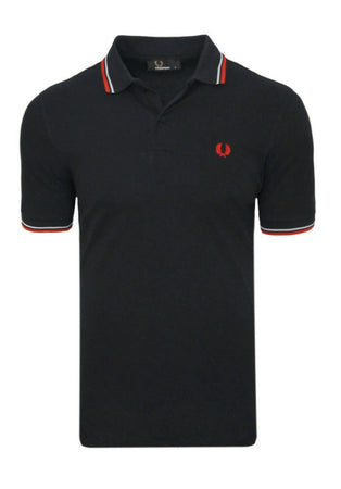Fred Perry Polo Con Doppia Riga Uomo Regolar Fit Polo Maniche Corte Con Colletto