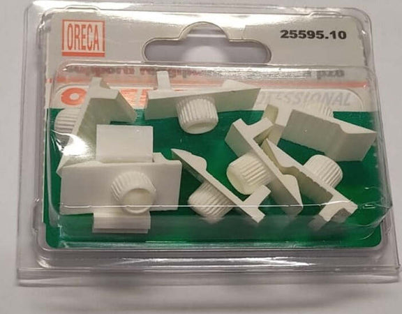 8-PEZZI---SUPPORTI-REGGIPIANI-IN-PLASTICA-BIANCA-AD-INCASSO-10MM---PER-MENSOLINE-DI-ARMADI-E-MOBILI