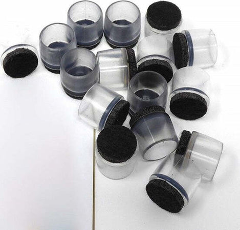 8-Tappi-Gamba-Sottosedie-Feltrini-Plastica-Rotondo-Antiscivolo-22-26mm-Graffi