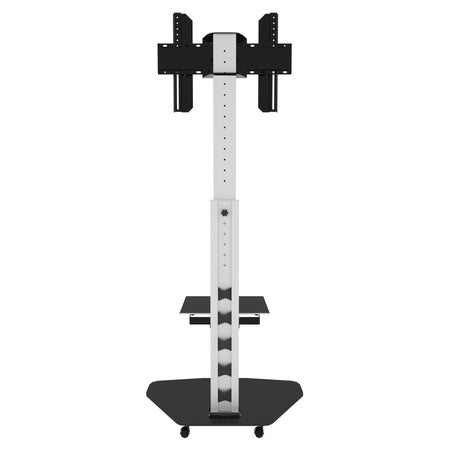 Supporto a Pavimento con Mensola Trolley TV LCD/LED/Plasma 37-70'' Bianco