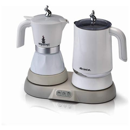 Ariete 1344 breakfast station - moka elettrica - bollitore - montalatte a caldo e freddo - 5 funzioni - mantenimento caffè caldo - 500 watt - bianco - ARI1344