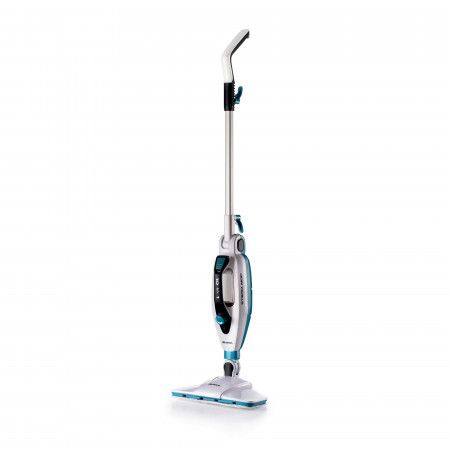 Ariete 4175 steam mop foldable 10 in 1, scopa a vapore pieghevole, 1500 watt, 10 funzioni in 1, kit accessori, capacità 350 cc, bianco/azzurro - 00P417500AR0