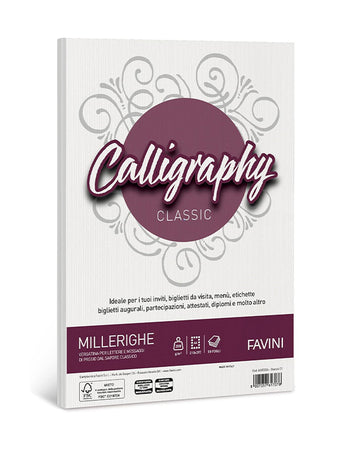 Carta Calligraphy millerighe rigata classic 50 fogli