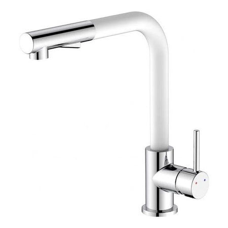 Miscelatore lavello idro bric scarub1091bi phoenix cromo e bianco