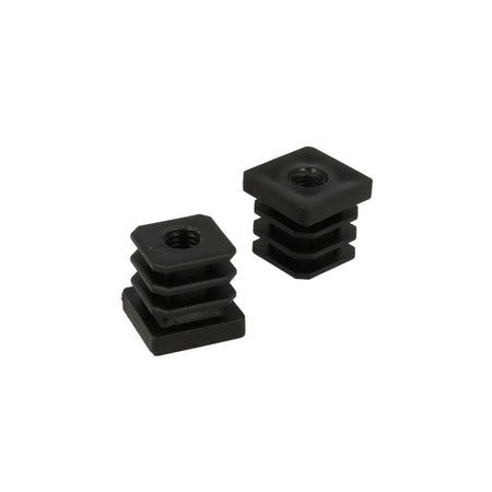 PUNTALI INTERNI ALETTATI QUADRI NERO 25X25 MM, M.10 4 PEZZI