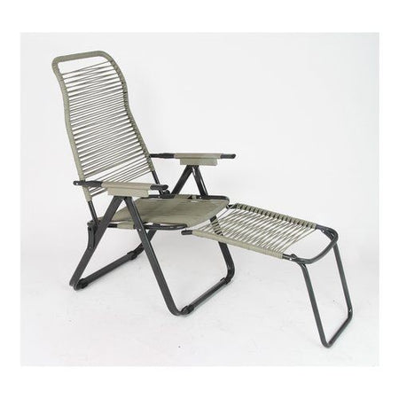 Sedia sdraio con poggiapiedi metal f.a.r. 5cordopes cordonata tortora