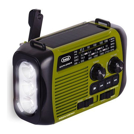Trevi radio portatile dinamo e solare usb micro sd wireless e powerbank ra 7f30 bt verde - 0RA7F3003