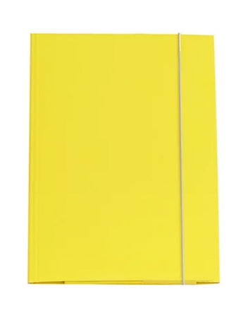 Cartellina 3 lembi con elastico gialla