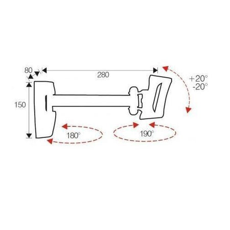 Amom06077 - staffa 2 snodi inclin 200x100 staffa 2 snodi inclin 200x100 - amom06077 - amom06077 - AMOM06077