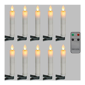 Candele led lotti 69039 10 pz con clip e telecomando