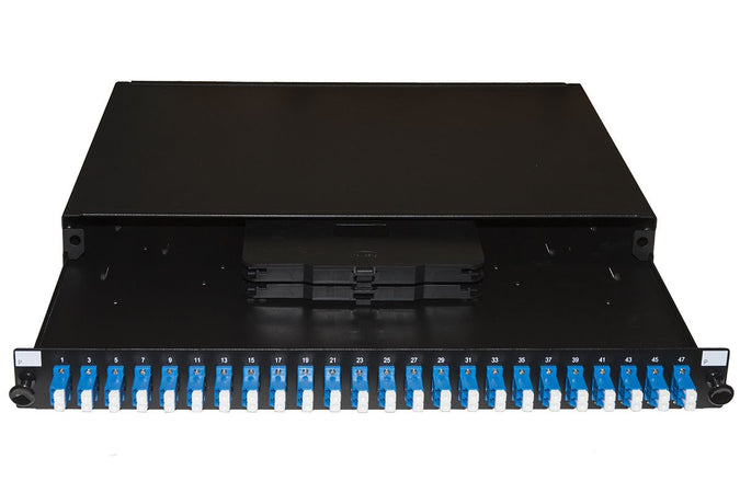 Pannello fibra ottica 19 24 porte sc duplex (p)250 nero con accessori - LK24FODN