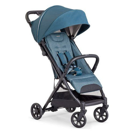 Inglesina quid² - passeggino ultra leggero compatto pieghevole 0- 4 anni 0-22 kg completo di cappotta, cestino porta oggetti e corrimano colore manta blue ag87r0mtb
