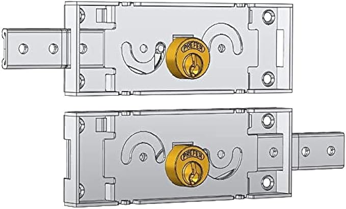 PREFER - COPPIA SERRATURE LATERALI DESTRA E SINISTRA PER SERRANDE SPORGENZA CILINDRO 5.5 MM