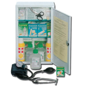 Armadietto pronto soccorso pvs 3 ripiani - 2 vani interni bianco - metallo - 3 persone - cps523 - 34199A