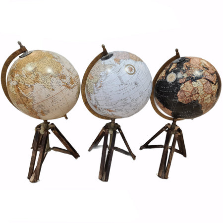 Mappamondo con piedistallo in legno decorazione per Ufficio e Cameretta