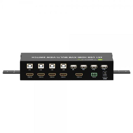 HDMI Switch 4x1 KVM Quad Multiviewer con Telecomando IR 1080p