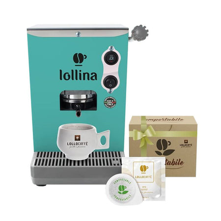 Lollo caffe` nuova lollina+ (acquamellow) - macchina caffe` espresso a cialde + 40 cialde miscela oro - LOLLINAACQUAMELLOW