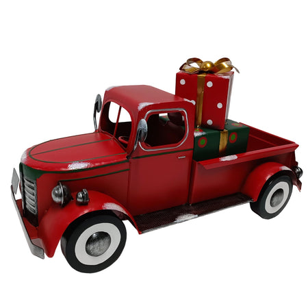 Camioncino di natale pick-up in latta per decorazioni natalizie