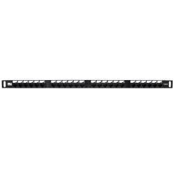 Pann.0.5u con 24 rj45u cat.6 nero - WPC-PAN-6U-24HD