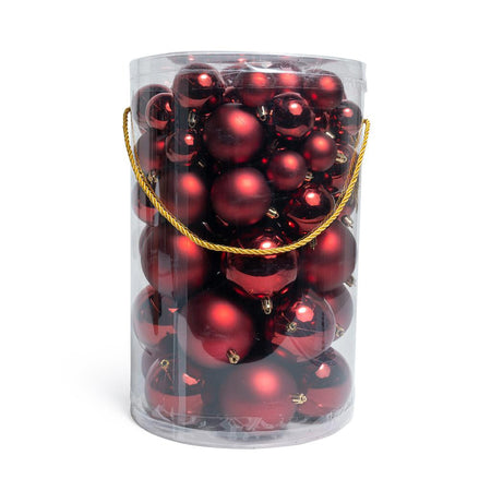 80 Palline per albero di Natale miste in plastica per decorazioni natalizie