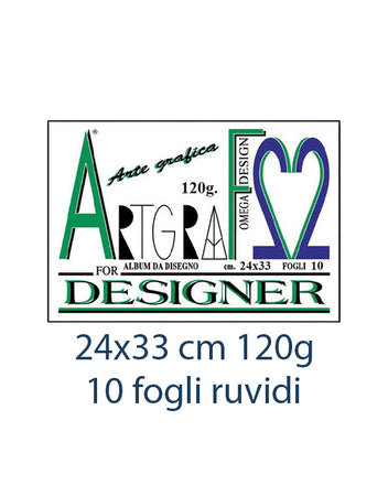 Album da disegno 24x33 10 fogli ruvidi 120g Artgraf