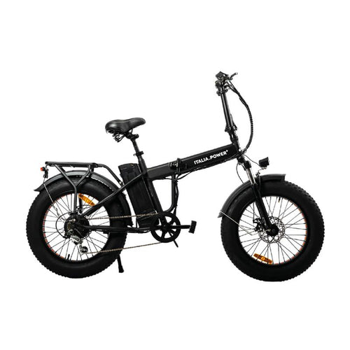 Italia power force 20 (ebk924) folding fat e-bike (nero) - bicicletta elettrica - ruote 20x4 - motore 250w - batteria 36v 10.5ah - display lcd - freni a disco - autonomia fino ad 40km - ammortizzatori anteriori - ITPEBK924