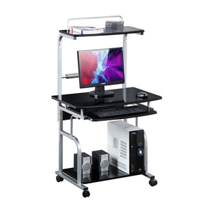 Techly scrivania per computer compatta multifunzione, nero lucido (ica-tb 7800bk) - ICA-TB7800BK
