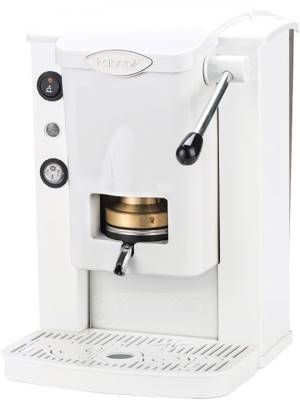 Faber piccola slot basic - macchina per caffe con pressacialda in ottone - telaio in metallo bianco e frontale in policarbonato bianco - FABNSMPBIABBAS
