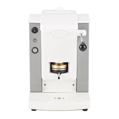 Faber slot plast basic - macchina per caffe con pressacialda in ottone - telaio in metallo grigio e frontale in policarbonato bianco - FABSPGRIBBASOTT