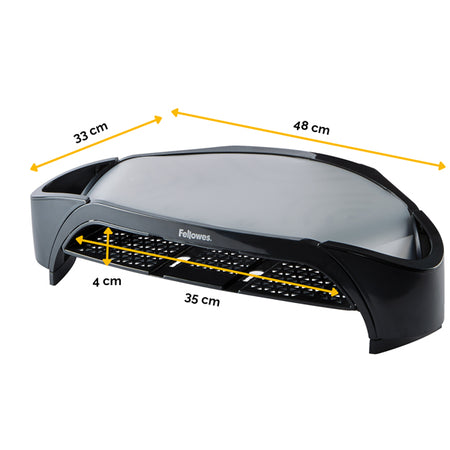 Supporto Monitor C/Vaschetta E Scomparti 8020801 Fellowes