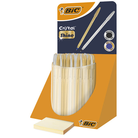 Expo Sfera CristalShine Oro/Argento - 40 Pezzi - Ink Nero/Bu - Bic