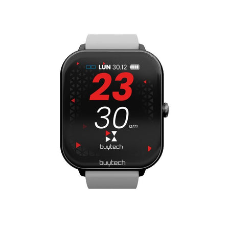 Smartwatch buytech by-alfa-silbk cassa silver con cinturino silicone silver