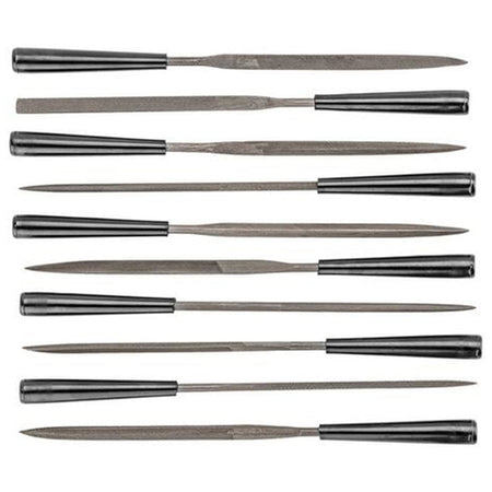 Lime ad ago con custodia in plastica per metallo set da 10