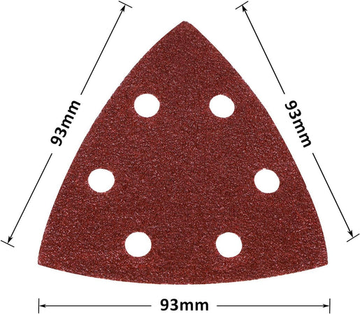 Foglio in carta abrasiva a delta adatta per levigatrice, confezione da 5 pezzi