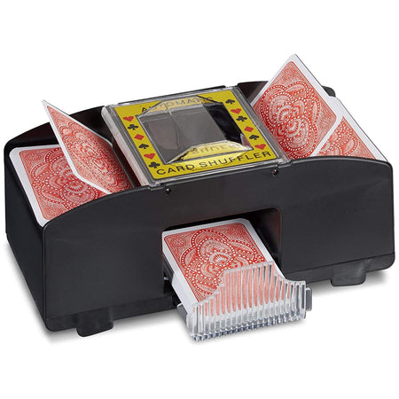 Mescola carte automatico, con 2 livelli, ideale per carte con dimensioni 9 x 6,5 cm