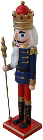 Soldatino schiaccianoci natalizio con bocca in movimento h 50 cm