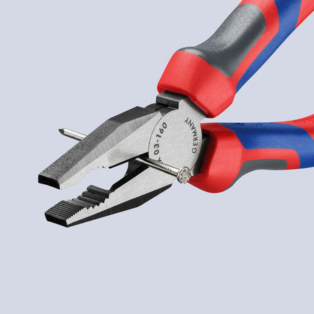 Pinza universale "Knipex" in acciaio con manici rivestiti in materiale bicomponente