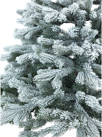Albero di natale innevato con tronco, in PE Effetto Real Touch + Flock h 180 cm