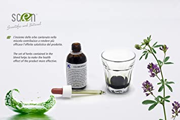 Clorofilla liquida SENZA alcool, da erba Alfalfa, 50 ml. senza conservanti, - Aether