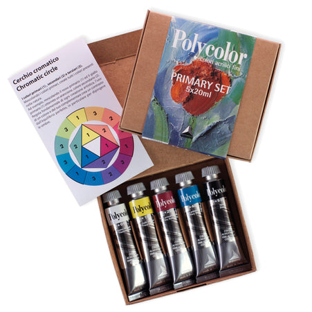 Colori Vinilici Polycolor Primary Set 5 Tubetti Da 20Ml Maimeri
