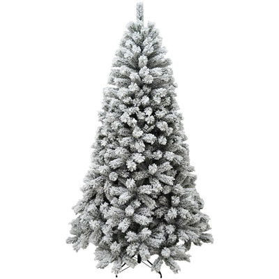 Albero Di Natale Innevato 240cm 1413 Rami Realistico Super Folto base 124cm