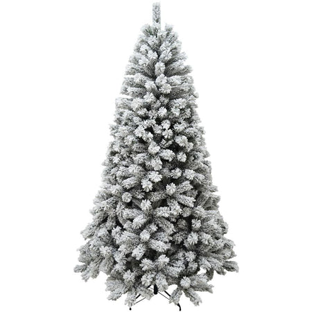 Albero Di Natale Innevato 240cm 1413 Rami Realistico Super Folto base 124cm
