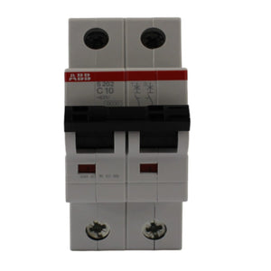 Interruttore magnetotermico 2 poli 2 moduli 6KA curva C 10A ABB