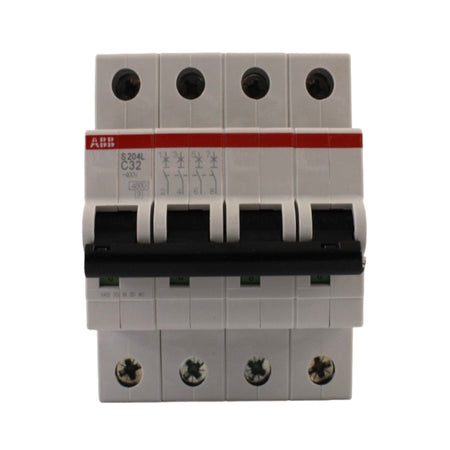 Interruttore magnetotermico 4 poli 4 moduli 4,5kA curva C 32A ABB
